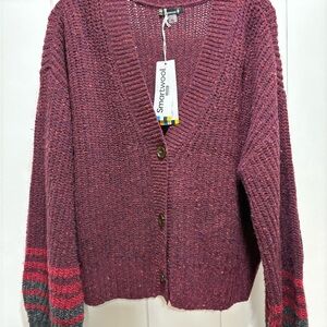 Smartwool Women's Cozy Lodge  Cardigan Sweater Size XL  Eggplant Heather New NWT
